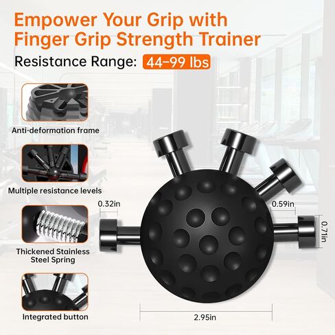 Finger Grip Strength Trainer Kit (4 Pack) with Forearm Strengthener Ball & Finger Extension Exerciser, Hand Grippers Balls for Improve Control and Coordination for Climbing Guitar Workout in Saudi Arabia