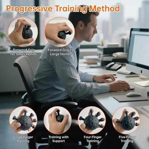 Finger Grip Strength Trainer Kit (4 Pack) with Forearm Strengthener Ball & Finger Extension Exerciser, Hand Grippers Balls for Improve Control and Coordination for Climbing Guitar Workout in Saudi Arabia