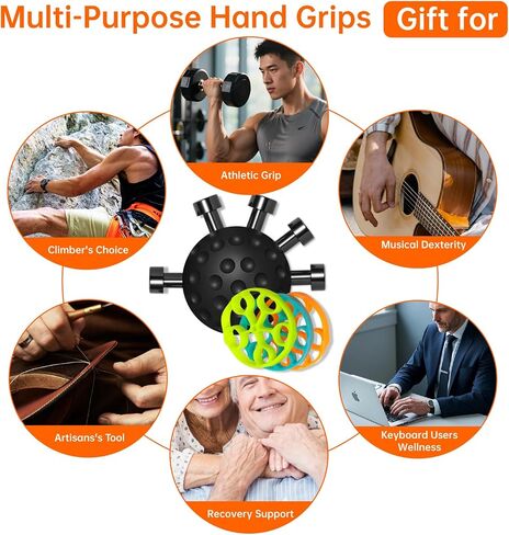 Finger Grip Strength Trainer Kit (4 Pack) with Forearm Strengthener Ball & Finger Extension Exerciser, Hand Grippers Balls for Improve Control and Coordination for Climbing Guitar Workout in Saudi Arabia