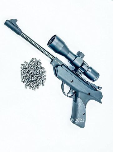 5.5 مللي متر .22 عيار مسدس الهواء بيليه بندقية + 200 حزمة الكريات ونطاق تكتيكي قفل أمان 350-450FPS كسر برميل in Kuwait