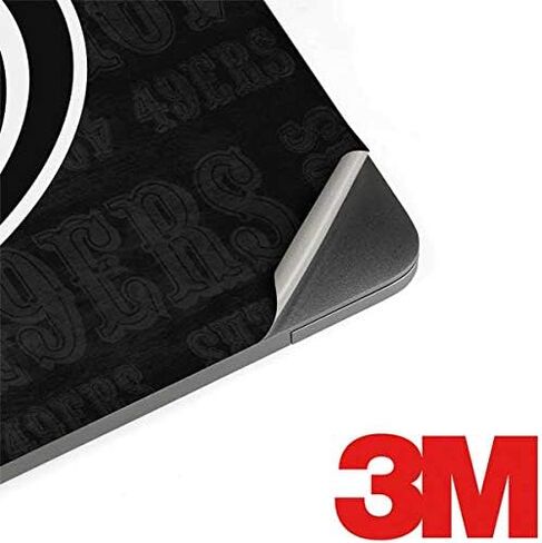 Skinit Decal Laptop Skin Compatible with MacBook Pro 15-inch with Touch Bar (2016-19) - Officially Licensed NFL San Franciso 49ers Black & White Design in Saudi Arabia
