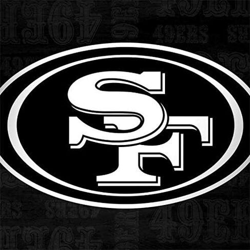 Skinit Decal Laptop Skin Compatible with MacBook Pro 15-inch with Touch Bar (2016-19) - Officially Licensed NFL San Franciso 49ers Black & White Design in Saudi Arabia