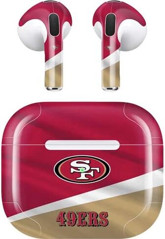 غلاف صوتي من Skinit متوافق مع Apple AirPods (الجيل الثالث، 2021) - تصميم مرخص رسميًا من NFL San Francisco 49ers in Saudi Arabia