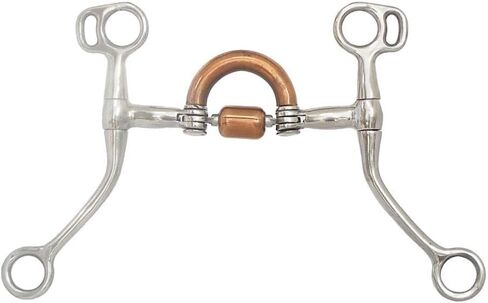 AJ Tack Tom Thumb Copper Port with Roller Correctional Bit in Saudi Arabia