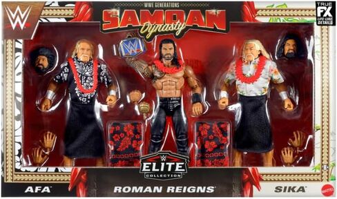 WWE Generations، Elite Collection، Samoan Dynasty، تتضمن AFA، Roman Reigns، وSika W/Life Like التفاصيل in Saudi Arabia