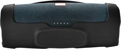 حافظة سيليكون مقاومة للصدمات لجهاز JBL Charge 4 & Essential 2 مكبر صوت - غطاء واقي مرن بمقبض وحزام، تصميم مناسب للسفر (يناسب Charge 4/Charge Essential 2) (أسود) in Kuwait