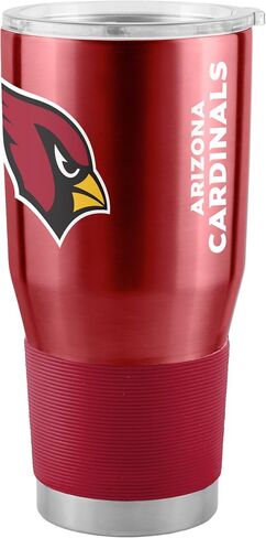كوب Team Fan Apparel NFL سعة 30 أونصة من الفولاذ المقاوم للصدأ، معزول للحرارة والبارد، غطاء منزلق، مقبض سيليكون، مرخص رسميًا (فيلادلفيا إيجلز - كيلي جرين) in Kuwait