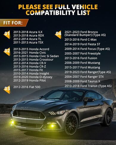 دعامات تثبيت مصابيح الضباب من سلسلة Auxbeam Color Play لسيارة Ford Honda Nissan Subaru Acura، مجموعة تركيب أضواء الطرق الوعرة، زوج، (المصابيح غير متضمنة) in Saudi Arabia
