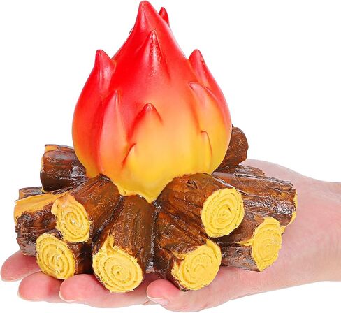 Cabilock Fake Campfire Night Light,Artificial Flame Light Fake Fire Pit 3D Campfire Lamp with Realistic Log Flameless Halloween Christmas Festival Party Decora for Bar Home Garden Yard in Kuwait