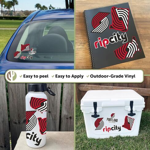 Desert Cactus Portland Trailblazers Sticker NBA Officially Licensed Sticker Vinyl Decal Laptop Water Bottle Car Scrapbook (Type 2-3) in Saudi Arabia