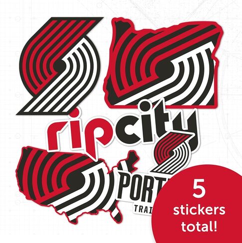 Desert Cactus Portland Trailblazers Sticker NBA Officially Licensed Sticker Vinyl Decal Laptop Water Bottle Car Scrapbook (Type 2-3) in Saudi Arabia
