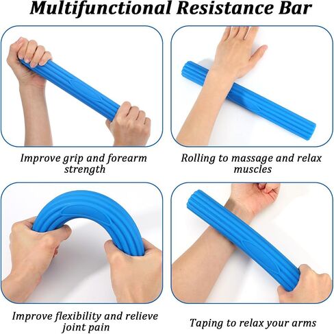 4PCS Flex Therapy Bars, Tennis Elbow Therapy Bar, Physical Resistance Bar for Golfers Elbow Tendinitis Wrist Forearms Pain Relieve, Twist Bars Hand Strengthening Devices to Improve Grip in Saudi Arabia