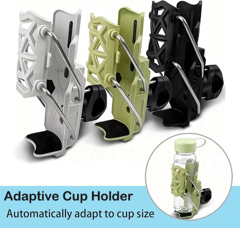 BODIMIA 2 PC Bicycle Water Bottle Holder for Handlebar & Frame,Ebike & Motorcycle Cup Holder with Automatic Clamping+Tool Bag(Black) in Saudi Arabia