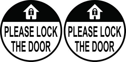 StickerTalk Please Lock The Door Vinyl Stickers, 1 Sheet of 2 Stickers, 3 inches x 3 inches Each, 1 Sheet of 2 Stickers, 3 inches by 3 inches Each in Saudi Arabia