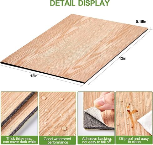 20 قطعة من الألواح الإسفنجية المقاومة للصوت للجدران، ديكور داخلي للحوائط، قشر والصق ديكور صوتي بلون الخشب الحبيبي للمسرح المنزلي، لوح حائط مركب من مادة البوليمر الرغوية المغلقة (60 * 60 * 3 ق) in Kuwait