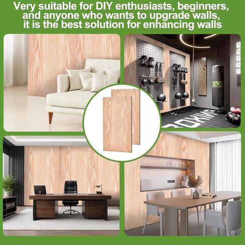 20 قطعة من الألواح الإسفنجية المقاومة للصوت للجدران، ديكور داخلي للحوائط، قشر والصق ديكور صوتي بلون الخشب الحبيبي للمسرح المنزلي، لوح حائط مركب من مادة البوليمر الرغوية المغلقة (60 * 60 * 3 ق) in Kuwait