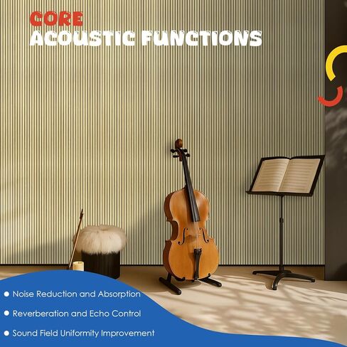 4 Pack Large Acoustic Panels,47.2"X 23.6"Acoustical Wall Panels,Self-Adhesive Sound Proof Panels for Walls,Acoustic Treatment for Recording Studio,Home&Office (Natural Oak) in Saudi Arabia