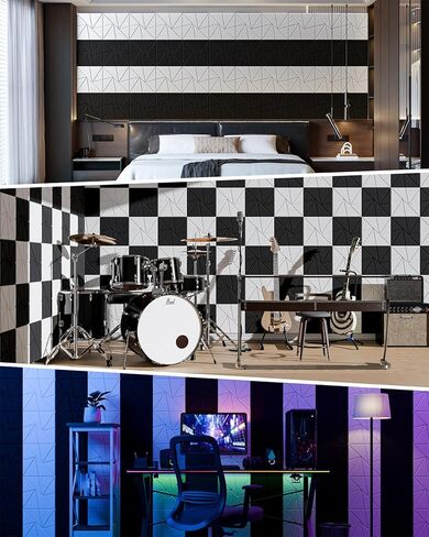 22 Pack Acoustic Panels, Sound Proof Foam Panels for Walls, Self-Adhesive High Density Soundproof Wall Panels, 12" X 12" X 0.4", Sound Absorbing Panels for Home, Studio, Office (Silver Gray) in Kuwait