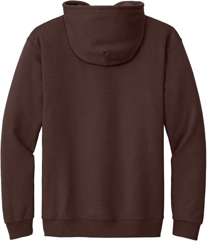 سويت شيرت بقلنسوة للرجال من Gildan طراز Fleece Zip Style G18600، لون الشوكولاتة الداكنة، مقاس متوسط in Saudi Arabia