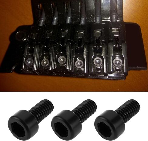 10 قطعة M3x6mm جيتار تريمولو مشبك قفل براغي متوافقة مع فلويد روز (أسود) in Kuwait