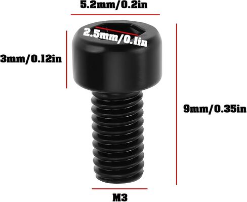 10 قطعة M3x6mm جيتار تريمولو مشبك قفل براغي متوافقة مع فلويد روز (أسود) in Kuwait