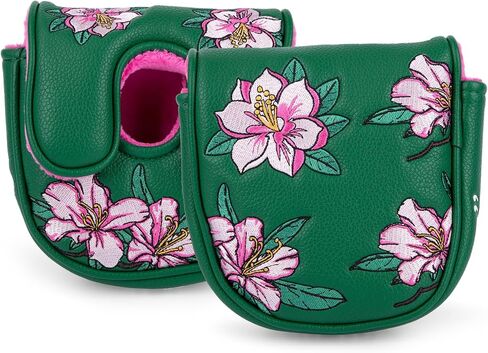 Golf Putter Covers DF3 Putter Headcover Azalea Embroidery Mallet Putter Covers with Magnetic Closure fit lab DF3 Putter, Green in Saudi Arabia