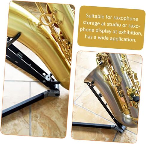 HANABASS Folding Portable Alto Saxophone Stand Adjustable Height Saxophone Holder Detachable Display Rack for Alto in Saudi Arabia