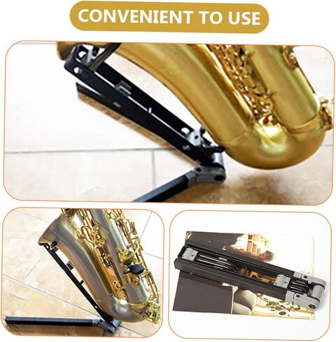 HANABASS Folding Portable Alto Saxophone Stand Adjustable Height Saxophone Holder Detachable Display Rack for Alto in Saudi Arabia