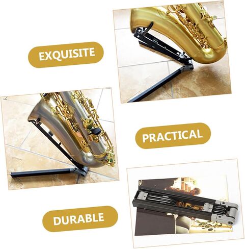 HANABASS Folding Portable Alto Saxophone Stand Adjustable Height Saxophone Holder Detachable Display Rack for Alto in Saudi Arabia