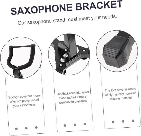 Portable Foldable Alto Saxophone Stand Lightweight Adjustable Bracket for Alto Saxophones Compact Tripod Holder Non-Slip Feet in Saudi Arabia