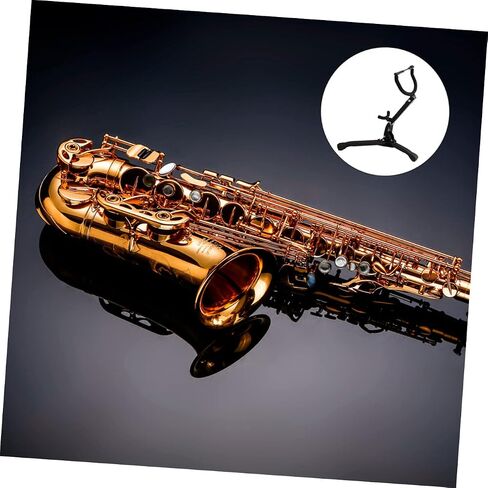 حامل VANZACK المحمول Tenor Saxophone حامل حامل ثلاثي أرضي عالمي قابل للتعديل ارتفاع خفيف الوزن وتصميم قابل للطي لسهولة التخزين in Saudi Arabia
