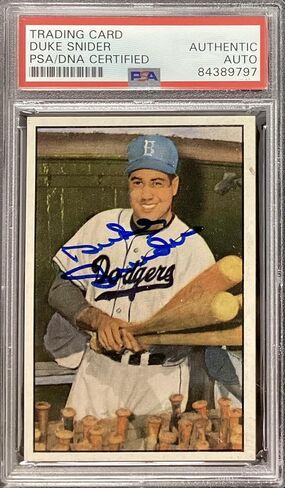 وقع Duke Snider على 1982 Diamond Classics # 26 Card Dodgers Autograph HOF PSA/DNA - بطاقات البيسبول الموقعة in Saudi Arabia