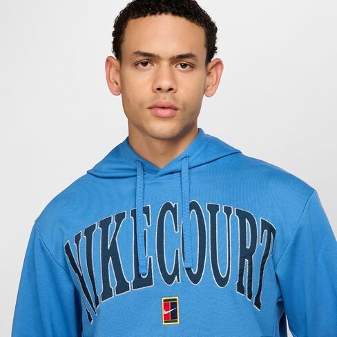 NikeCourt Heritage Men's Dri-FIT Fleece Tennis Hoodie (FQ2093-402, Star Blue/Armory Navy/Psychic Blue) in Saudi Arabia
