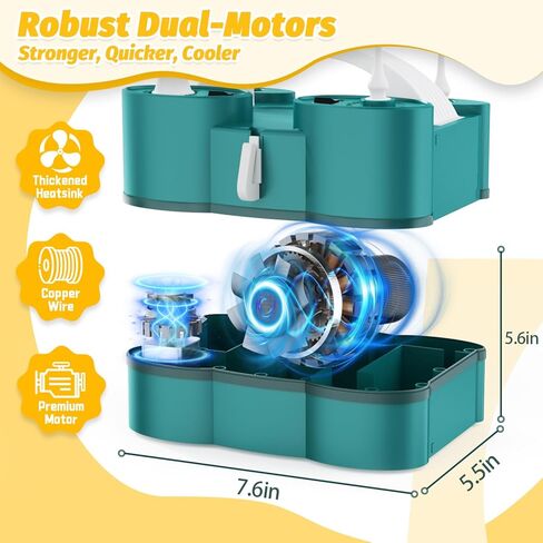 مضخة بالون كهربائية، مضخة هواء تيار متردد 3 في 1 110 فولت، نفخ سريع للبالونات اللاتكس 260Q أو الرقائق المعدنية، منفاخ ومفرغ متعدد الأغراض لعوامات حمام السباحة، ومراتب هوائية. in Kuwait