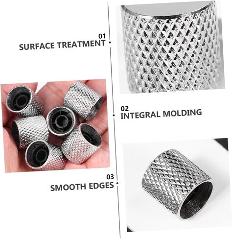 6pcs Metal Guitar Flat Knob Bass Tone Knob Replacement Electric Guitar Accessory in Saudi Arabia
