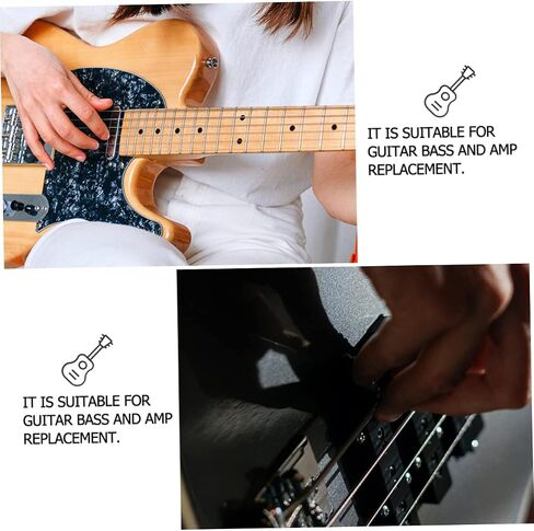 6pcs Metal Guitar Flat Knob Bass Tone Knob Replacement Electric Guitar Accessory in Saudi Arabia
