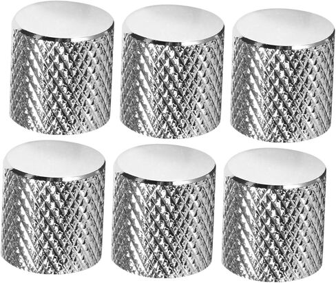 6pcs Metal Guitar Flat Knob Bass Tone Knob Replacement Electric Guitar Accessory in Saudi Arabia