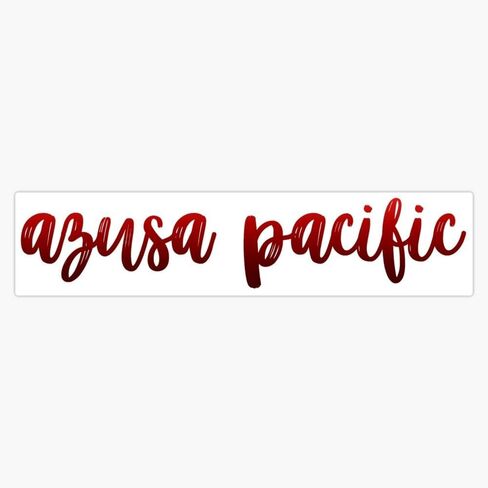 azusa pacific university Window Water Bottle Bumper Sticker Decal 5" in Saudi Arabia