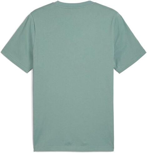 PUMA Mens Essentials Tape Crew Neck Short Sleeve Casual Tops Casual - Green in Saudi Arabia