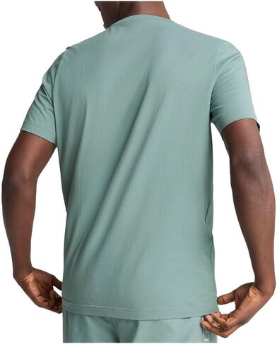PUMA Mens Essentials Tape Crew Neck Short Sleeve Casual Tops Casual - Green in Saudi Arabia
