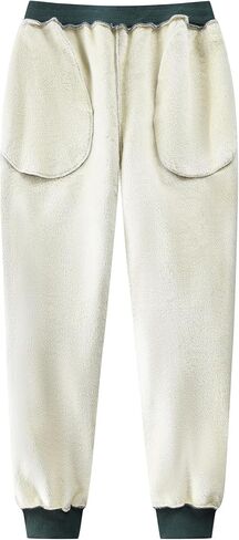 KOMANA Men's Sherpa Cotton Sweatpants Fleece Warm Winter Pants for Men in Saudi Arabia