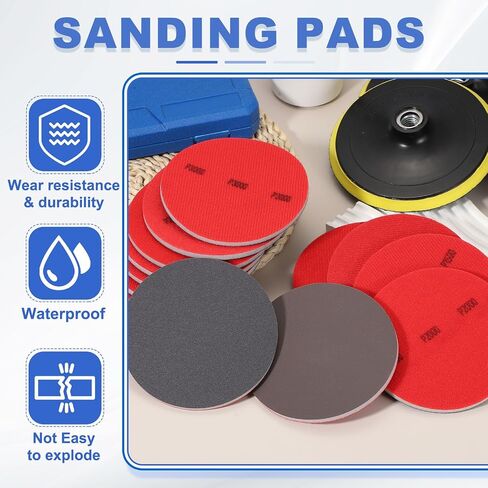 Bowling Ball Sanding Pads, Hook and Loop Sanding Sponge Discs - Fitting for (Bowling Ball Polisher - Orbital Sander - Resurfacing) Grit 2500 & 5 Inch & 3 Pack in Saudi Arabia