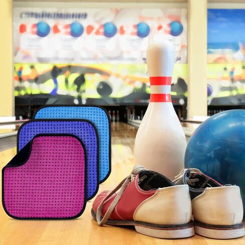 Aoriher 3 Pieces Bowling Ball Towel Shammy Pad Rag Bowling Ball Microfiber Towel Easy Wipe Off Grip for Cleaning from Dirt Oil Accessories (Stylish,7.8 x 7.8 Inch,Black, White) in Saudi Arabia