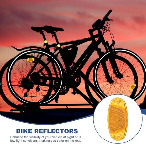 PATIKIL Bike Wheel Reflectors Plastic Oval Safety Bicycle Wheel Rim Reflective Warning Reflective for Mountain Bike Night Riding in Saudi Arabia