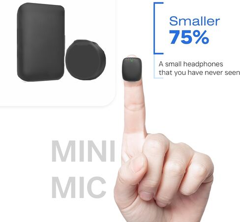 Wireless Lavalier Microphone Noise Cancelling for Android iPhone 15H Battery Life with Charging Case Lapel Micphone Wireless for Video Recording Podcast in Saudi Arabia