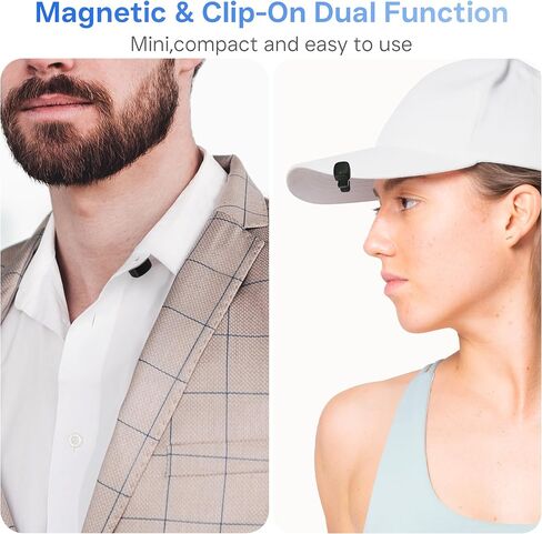 Wireless Lavalier Microphone Noise Cancelling for Android iPhone 15H Battery Life with Charging Case Lapel Micphone Wireless for Video Recording Podcast in Saudi Arabia