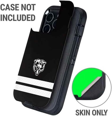 غلاف هاتف Skinit متوافق مع OtterBox Defender iPhone 13 Pro - تصميم مرخص رسميًا من NFL Chicago Bears Shutout in Saudi Arabia