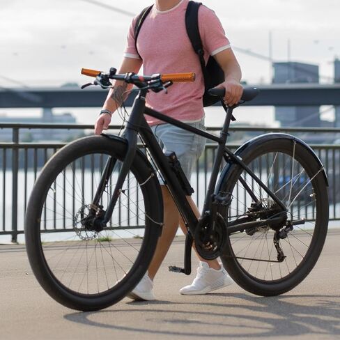 2pcs Mountain Bike Grips Handlebar, Hand-Stitched Handle Bar Grips for Bicycles, Brown PU Leather Bicycle Handlebar Grips, Fits Most 22.2mm (7/8") Bicycle Handlebars in Kuwait