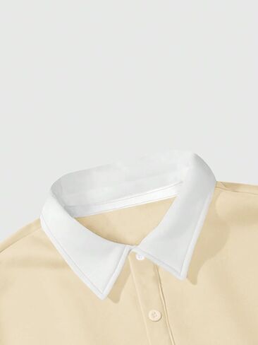 ZAFUL Mens Polo Shirts Long Sleeve Pullover Sweatshirts Contrast Collar Button Down Golf Shirt in Saudi Arabia