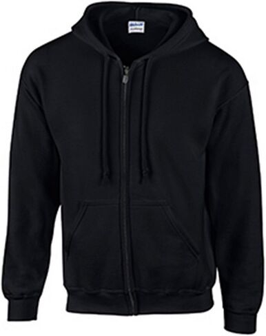 Gildan DryBlend Adult Full Zip Hooded Sweatshirt, Black, Medium in Saudi Arabia